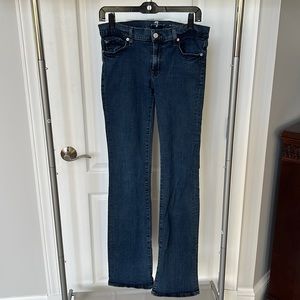 Skinny bootcut dark wash jeans